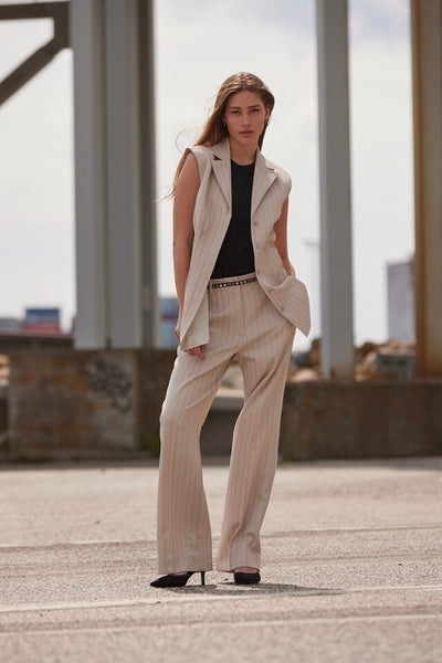 ApricotBBEleza pants Light Grey stripes Thumbnail