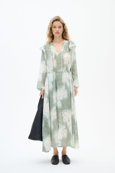 CielleIW Long Dress Green Illuminating Florals - 30110493 Thumbnail