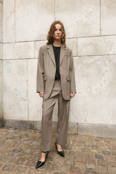 349 Nesra pants 55 Sand melange - HM1017 Thumbnail