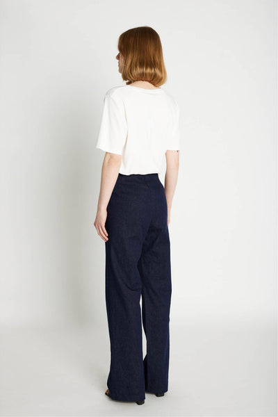 6977 Olana wide pants 200 Blue denim - RDF216 Thumbnail