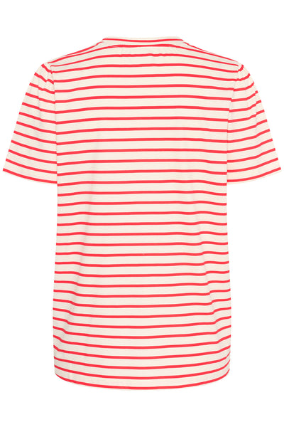 JuciaSZ T-Shirt FlameScarlet White Stripe Thumbnail
