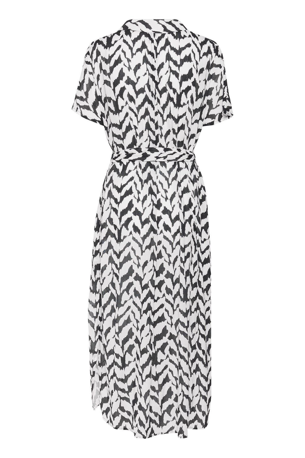 VegaSZ SS Dress Small Monochrome Strokes