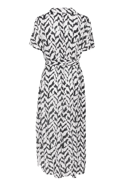 VegaSZ SS Dress Small Monochrome Strokes Thumbnail