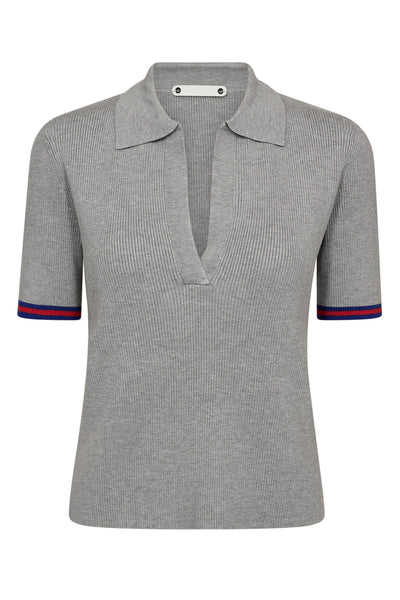 BalinCC Polo Knit Tee 138-Light Grey - 32185 Thumbnail