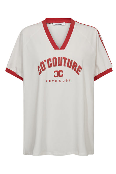 SiaraCC Oversize Sporty V-Tee 11358-OffWhitere - 33140 Thumbnail