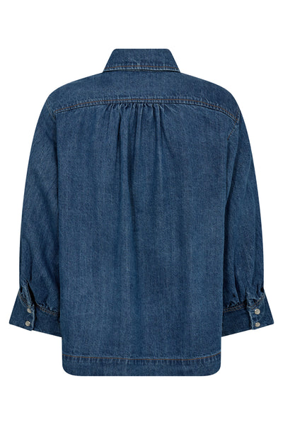 DelinaCC Denim SS Shirt 555-Dark denim - 35780 Thumbnail