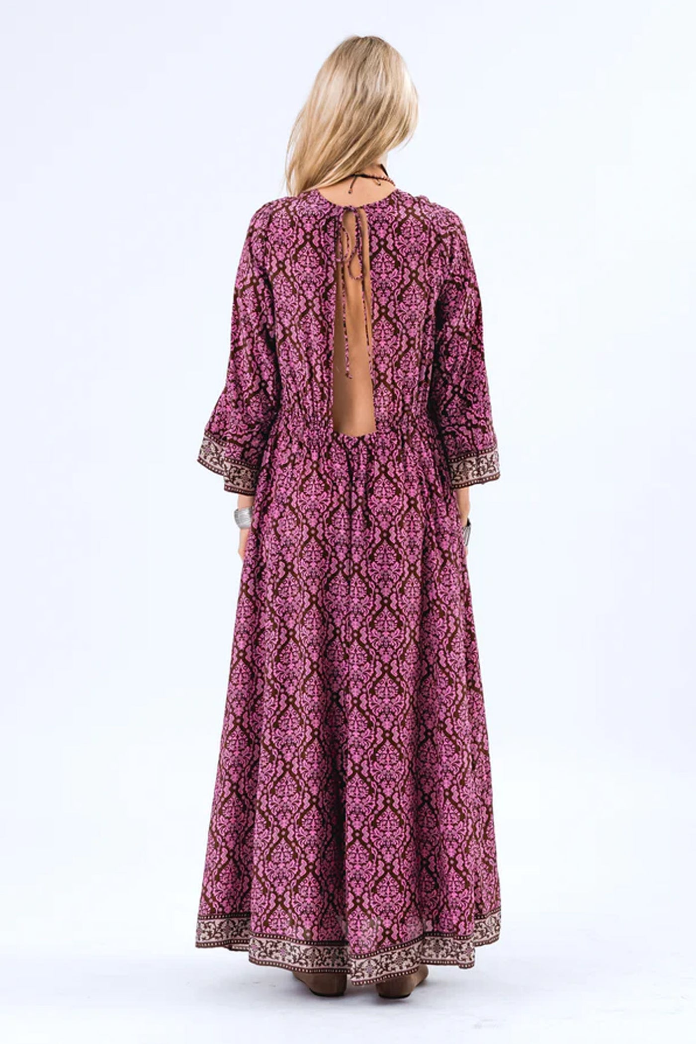 RainaLL Maxi Dress LS 51 Pink