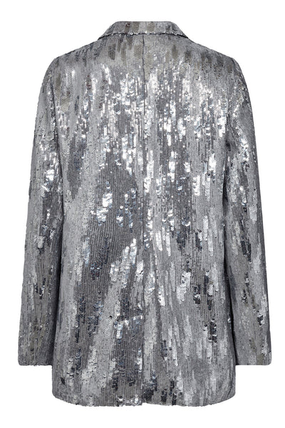 ClubCC Sequin Single Blazer 930-Silver - 30247 Thumbnail