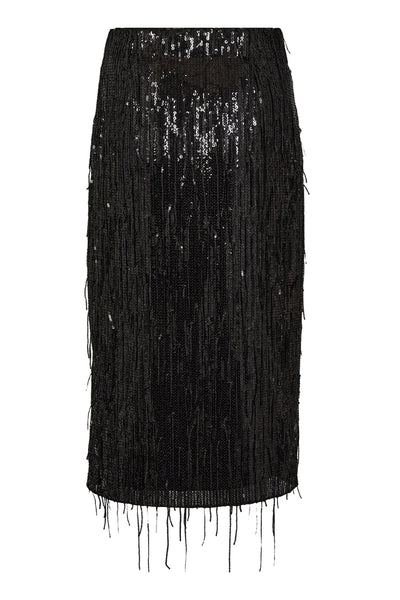 MaddoxCC Sequin Pencil Skirt 96-Black - 34171 Thumbnail