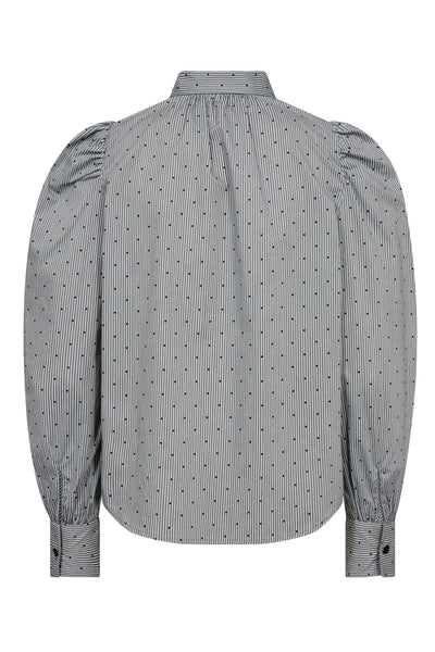 StripeCC Dot Bow Shirt 138-Light Grey - 35645 Thumbnail