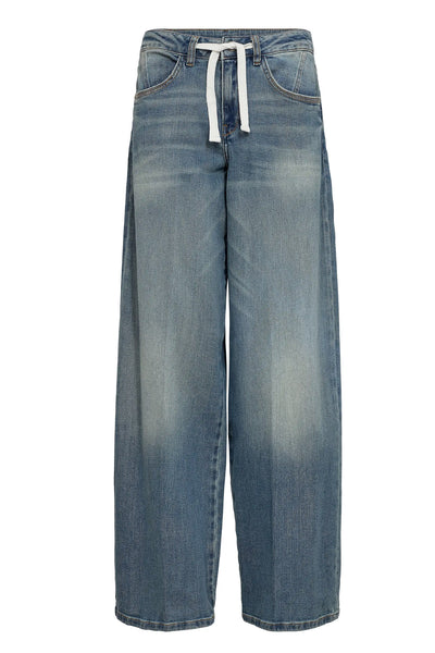 MMMilo String Jeans Mid Blue - 170630 Thumbnail