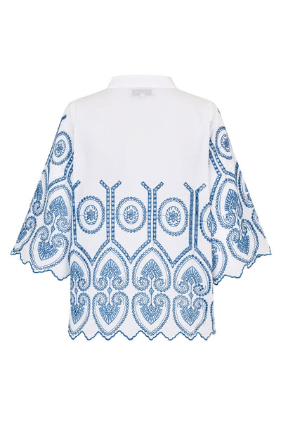 LouiseLL Blouse SS 01 White Thumbnail