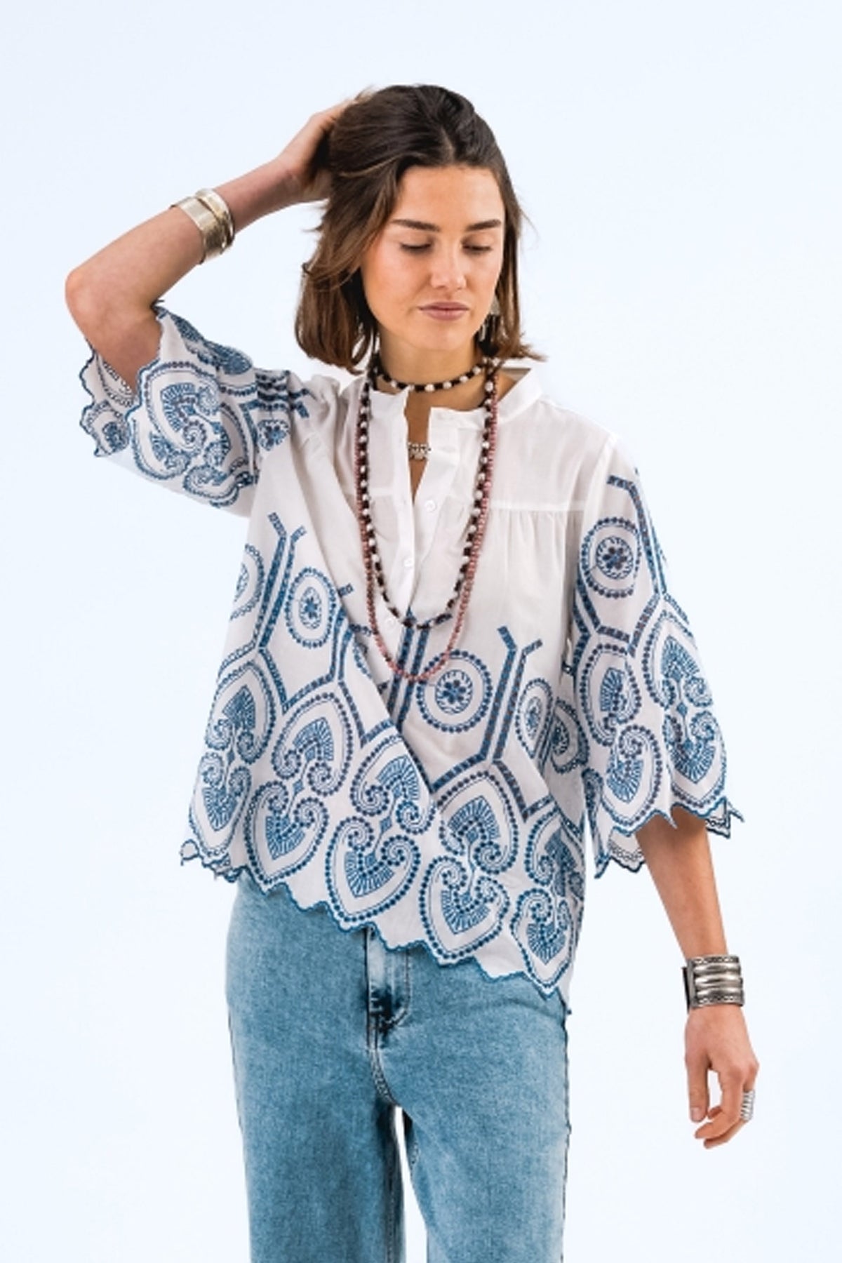 LouiseLL Blouse SS 01 White