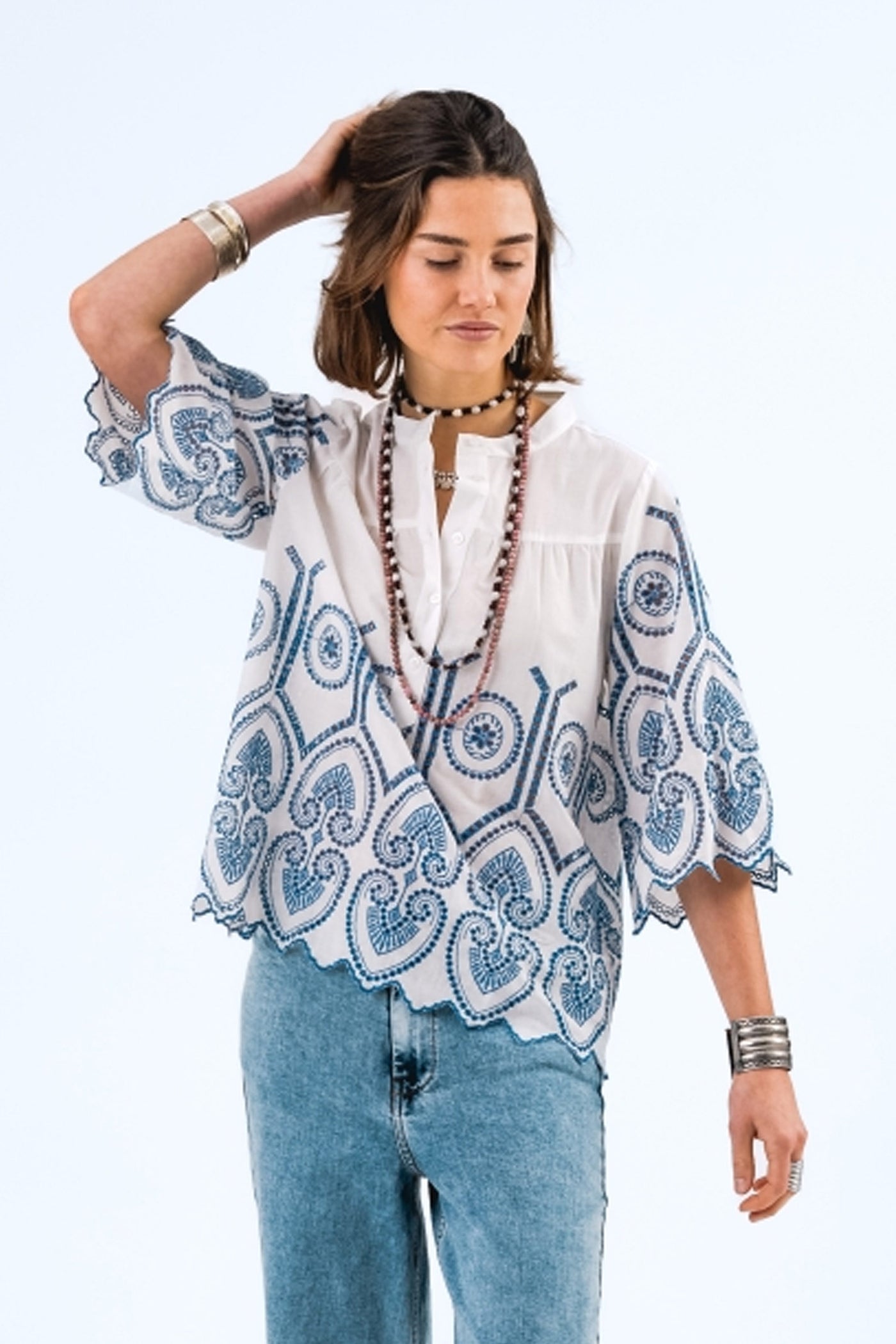 LouiseLL Blouse SS 01 White