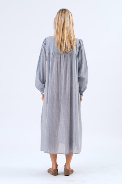 JessLL Midi Dress LS 80 Stripe - 25165-3073 Thumbnail