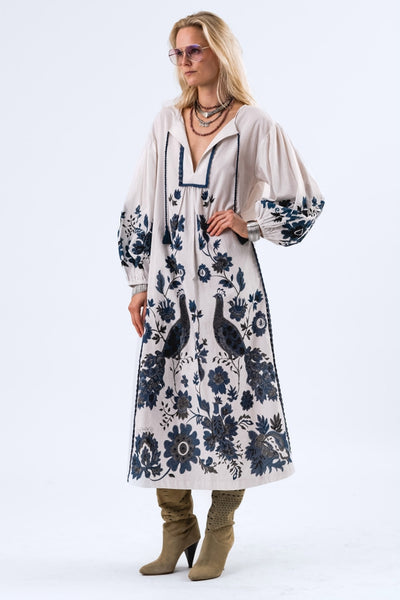 SiloLL Maxi Dress 3/4 02 Creme Thumbnail