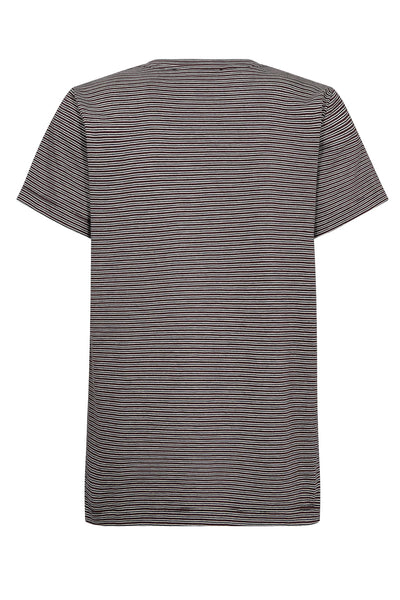 MMTalia O-SS Stripe Tee FUDGE - 172690 Thumbnail