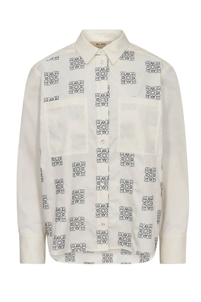 MMWeina Geo Shirt ECRU - 173000 Thumbnail