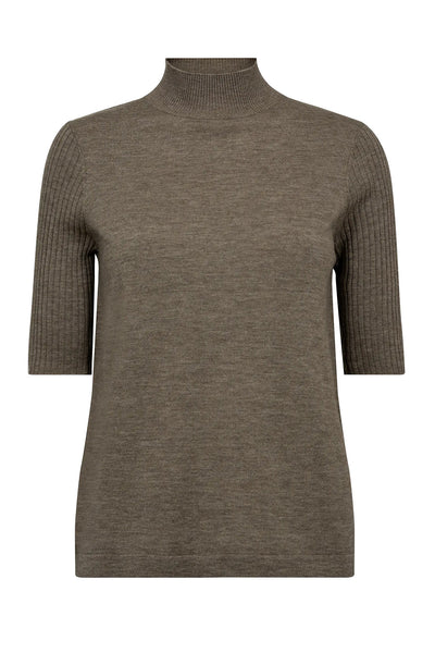 MMRelena Turtleneck SS Knit Falcon - 173100 Thumbnail