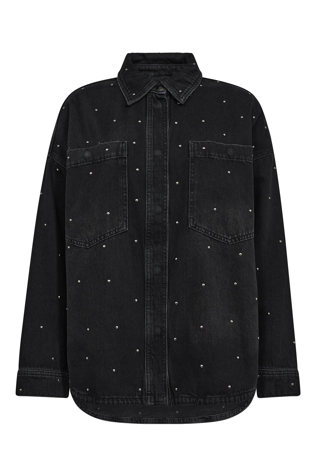MMEmme Studs Shirt Dark Grey Denim - 174250