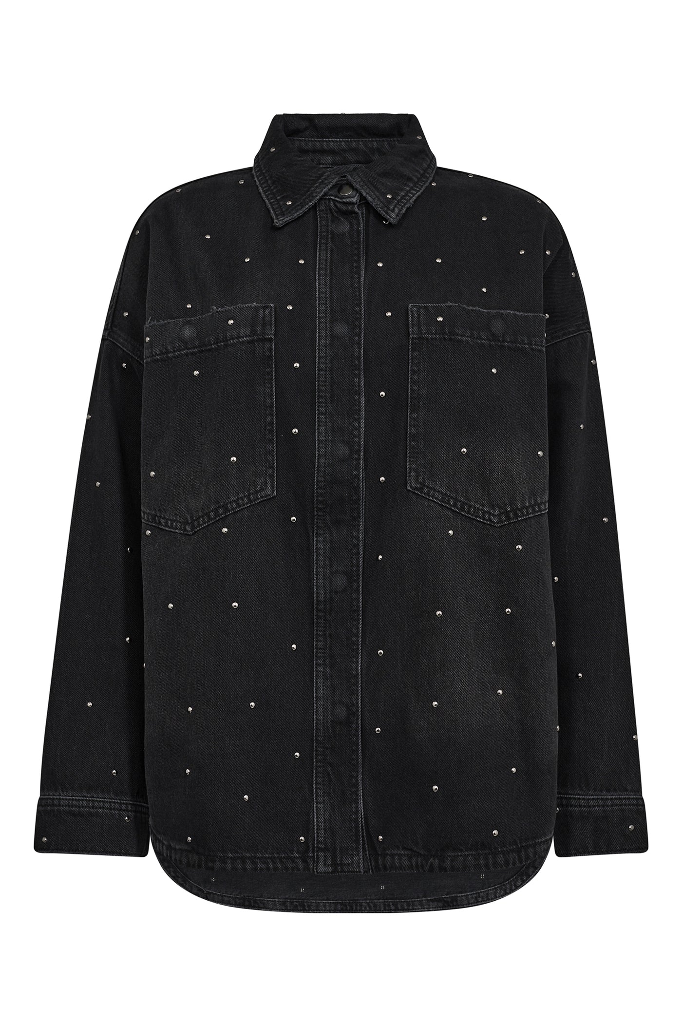 MMEmme Studs Shirt Dark Grey Denim - 174250
