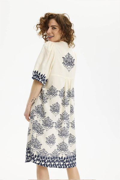 Lotus dress Navy Thumbnail