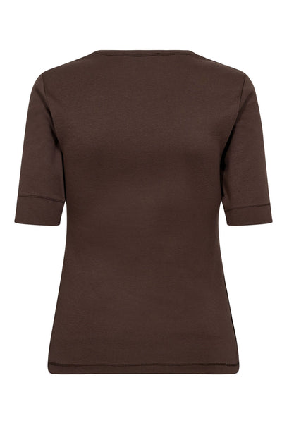 GrannyCC Embroidery SS Tee 83-Mocca - 33166 Thumbnail