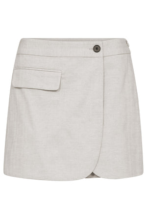LisaCC Linen Wrap Skort 199-Bone - 34190