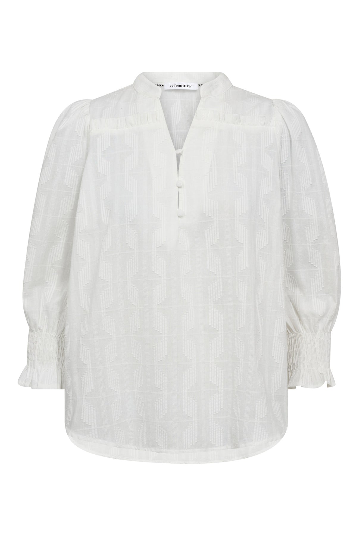 EmmaCC Frill SS Blouse 11-Off white - 35856