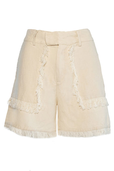 LILA Linen Shorts 6503 Summer Sand - 2510240205 Thumbnail