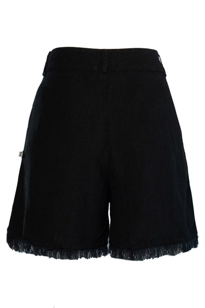 LILA Linen Shorts 9000 Jet Black - 2510240205 Thumbnail