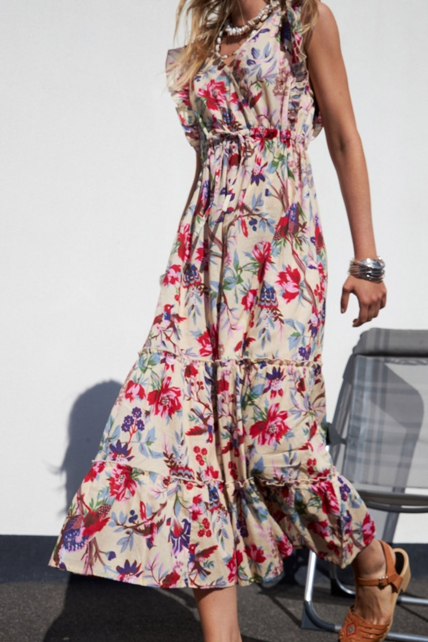 SamoLL Midi Dress SL 74 Flower Print