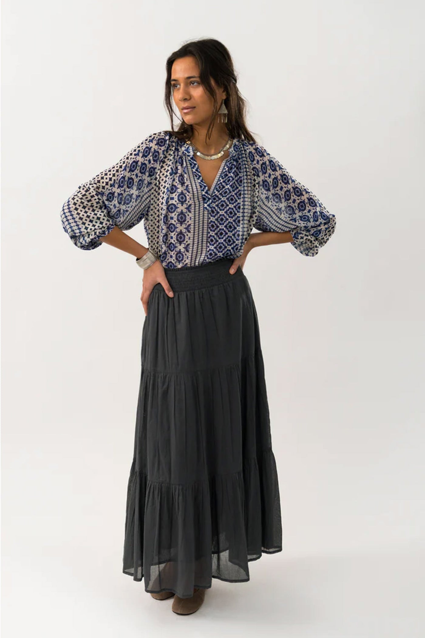 DiamondLL Maxi Skirt 18 Washed Black