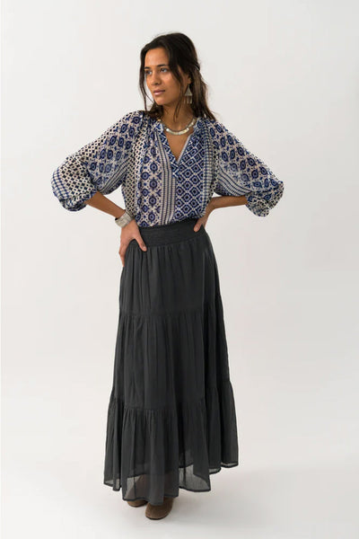 DiamondLL Maxi Skirt 18 Washed Black Thumbnail