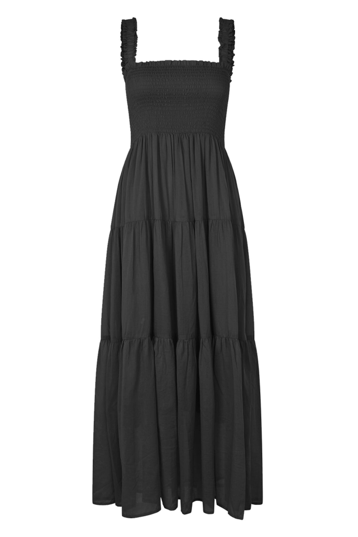NudaLL Maxi Dress SL 18 Washed Black