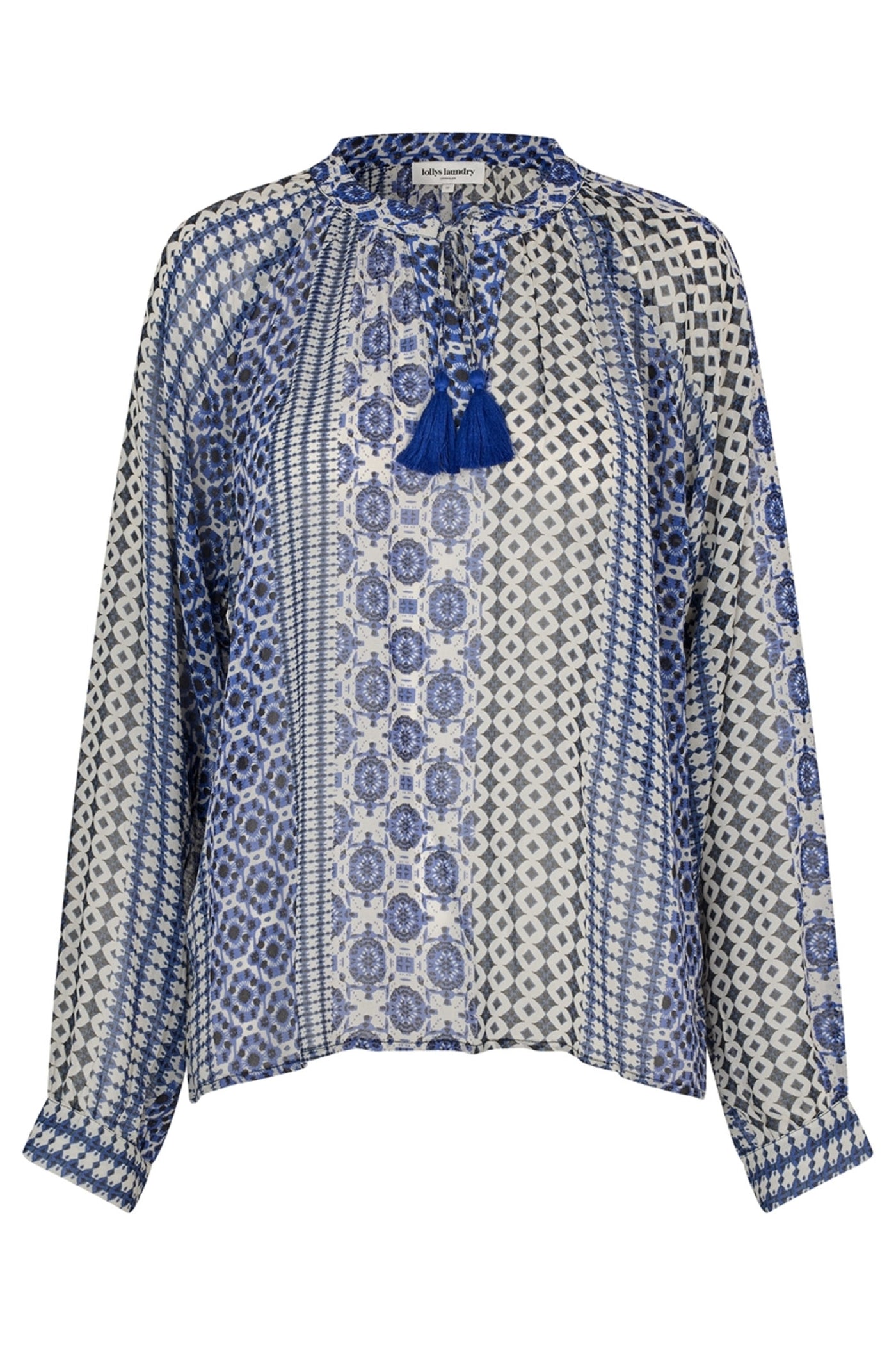 BiharLL Blouse LS 20 Blue - 25220-1015