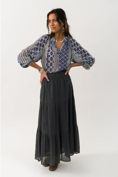 BiharLL Blouse LS 20 Blue - 25220-1015 Thumbnail