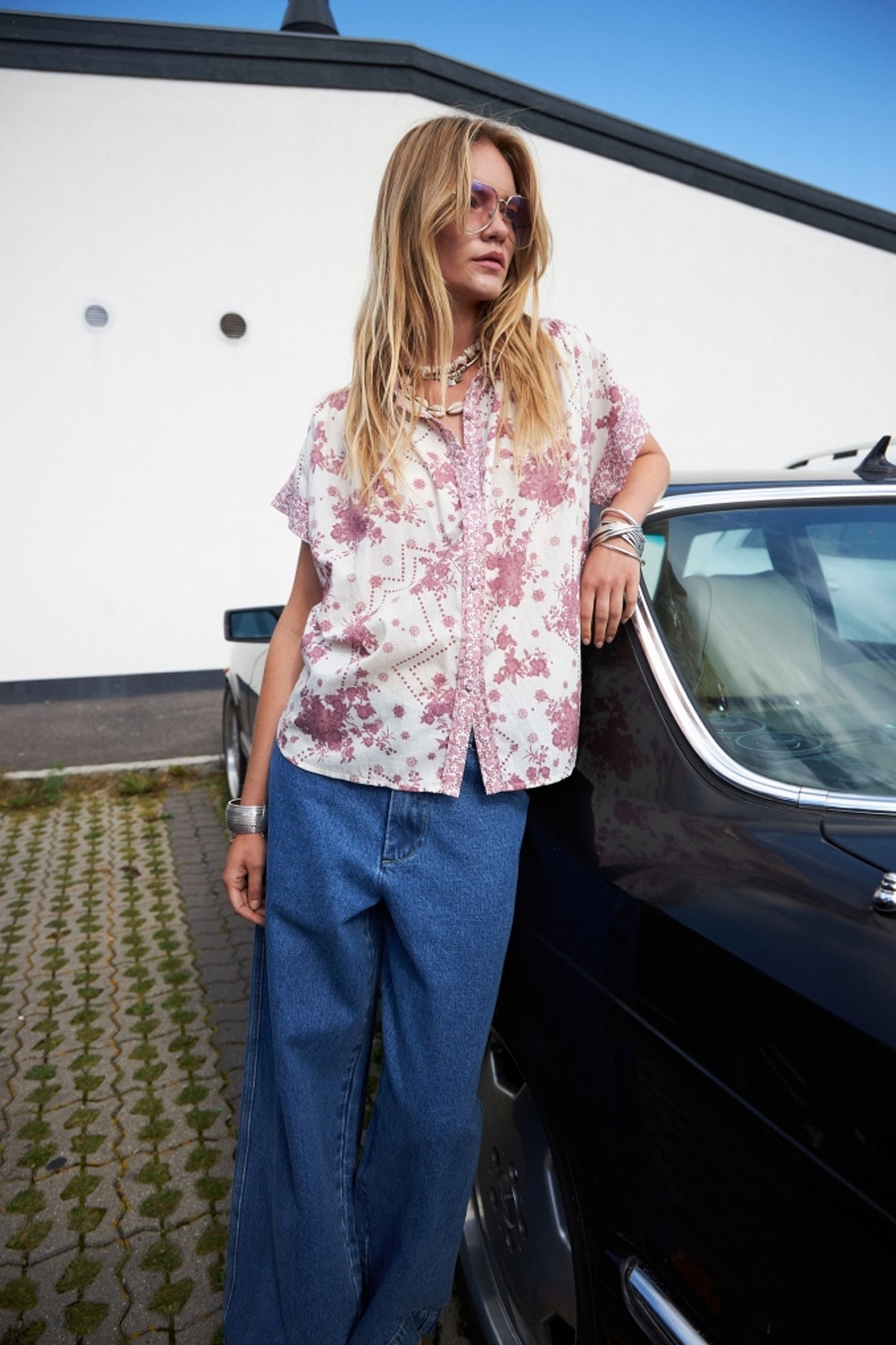 BadalLL Shirt SS 74 Flower Print