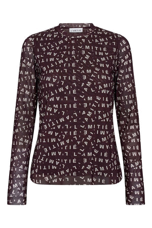 L'AMITIÉ Mesh Ls O-Neck Amarone - HL10157