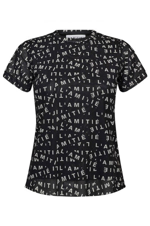 L'AMITIÉ Mesh Logo Tee Black - HL10127