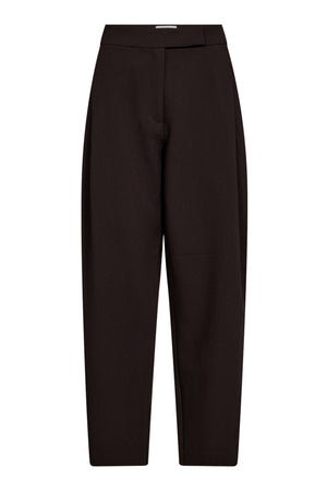 VolaCC Carrot Pleat Pant 145-Dark Brown - 31560