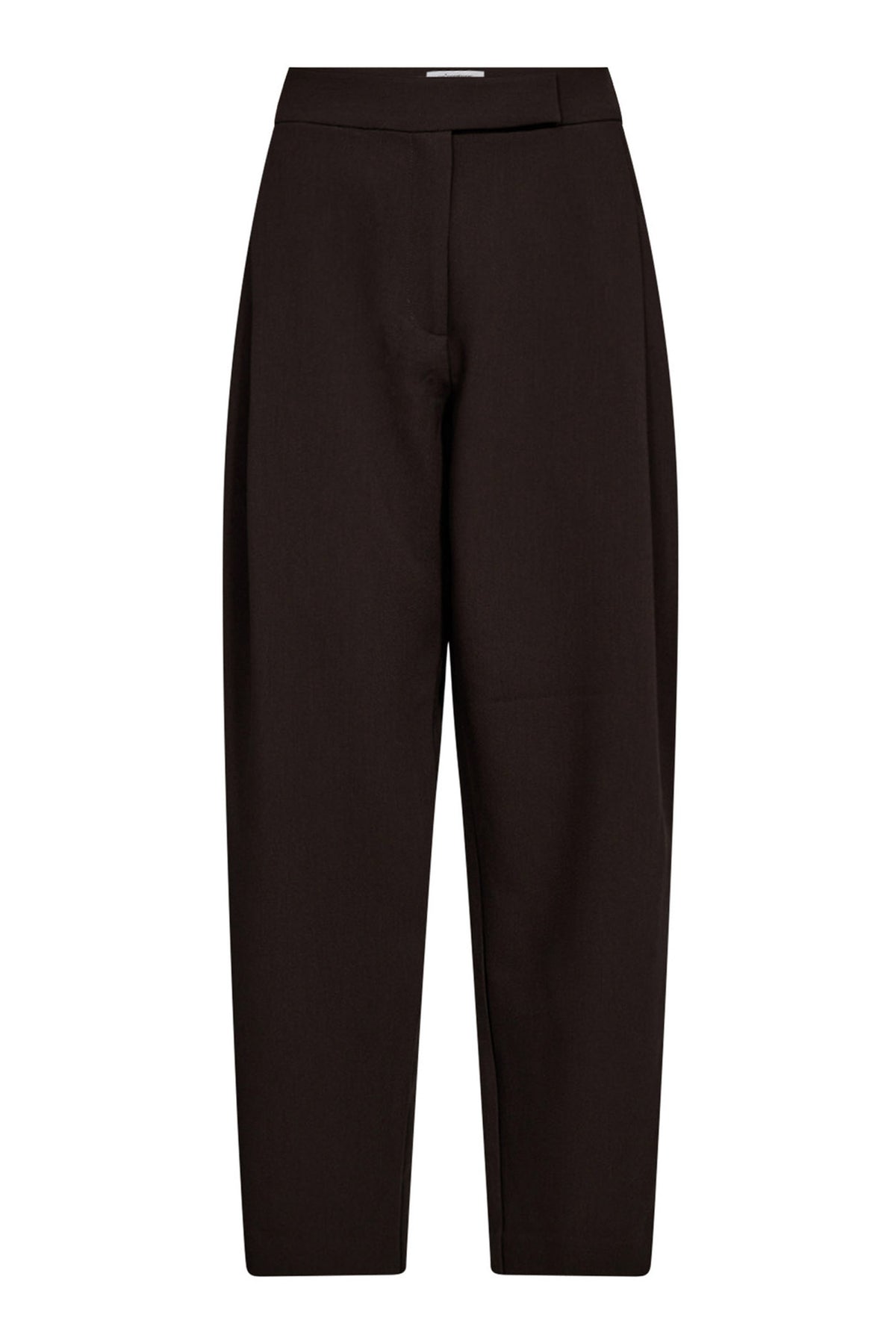 VolaCC Carrot Pleat Pant 145-Dark Brown - 31560