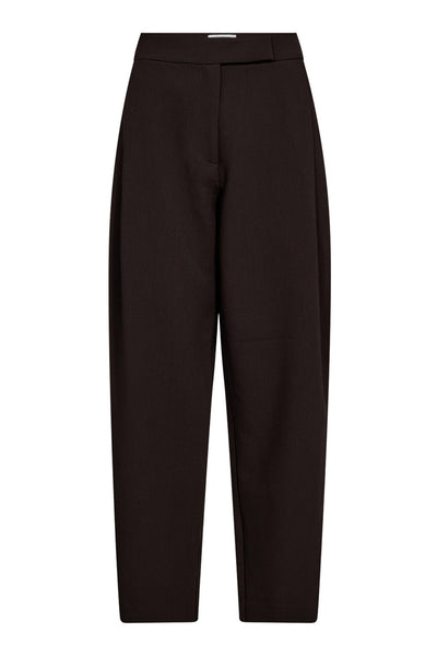 VolaCC Carrot Pleat Pant 145-Dark Brown - 31560 Thumbnail