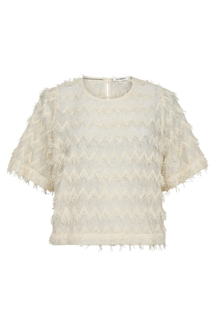 TriangleCC SS Blouse 11-Off white - 35765