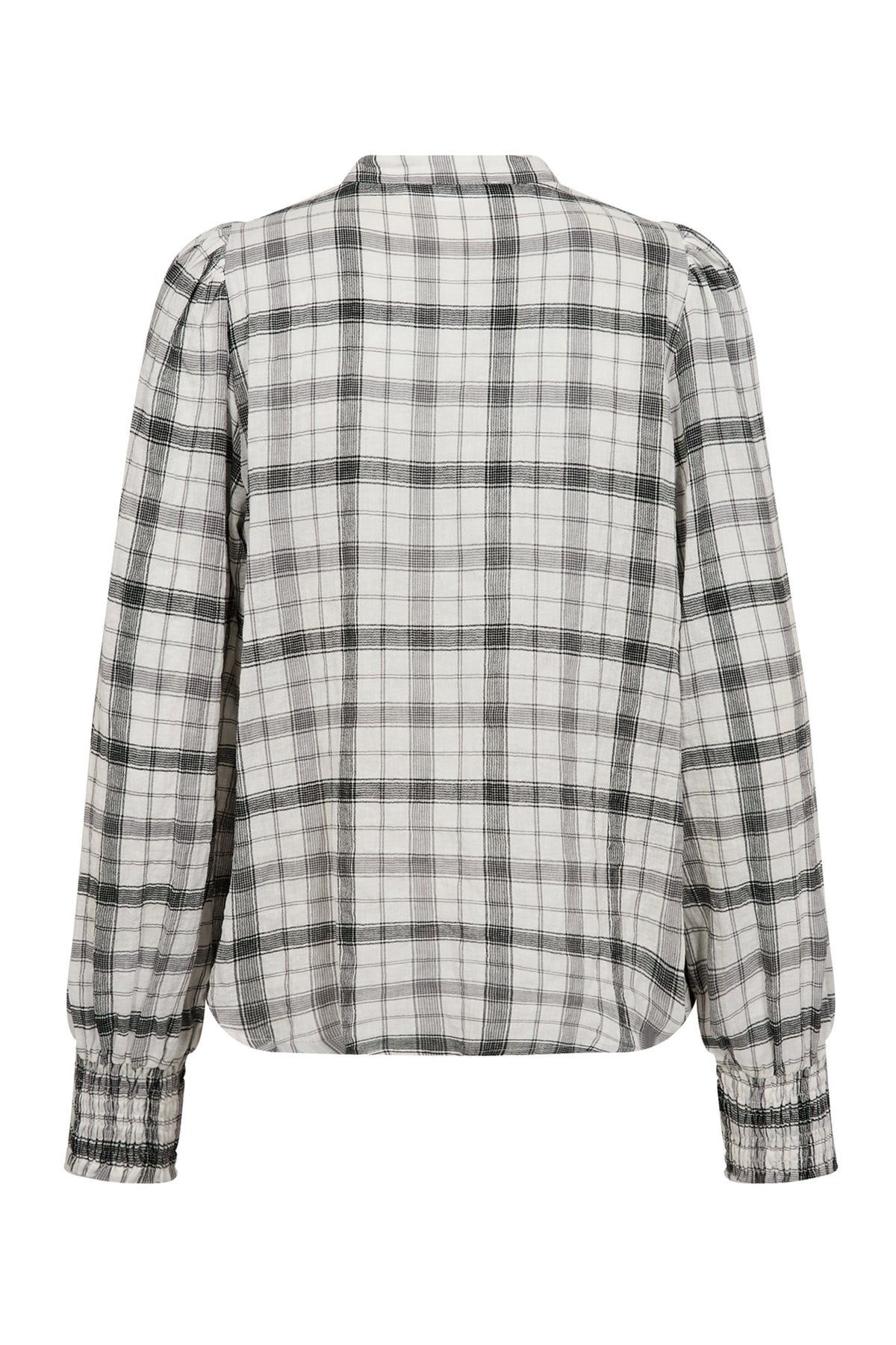 Sally Check V-Blouse 11-Off white - 35882