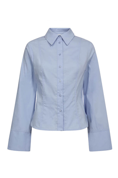 SannaCC Bell Sleeve Shirt 23-Pale Blue - 35903 Thumbnail