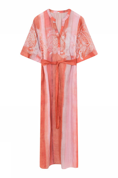 Anika, long dress with belt 85656-Or. Tulip - 57521/7355 Thumbnail