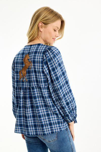 Cara blouse Blue - 16737 Thumbnail