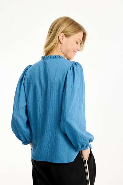 Franny blouse Blue - 16759 Thumbnail