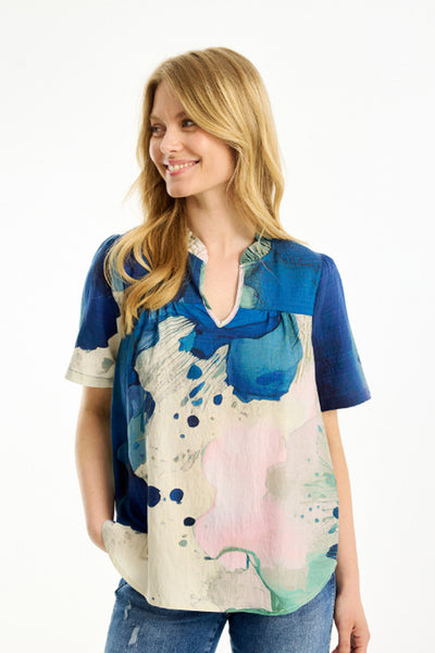 Gubbi blouse Blue - 16764 Thumbnail